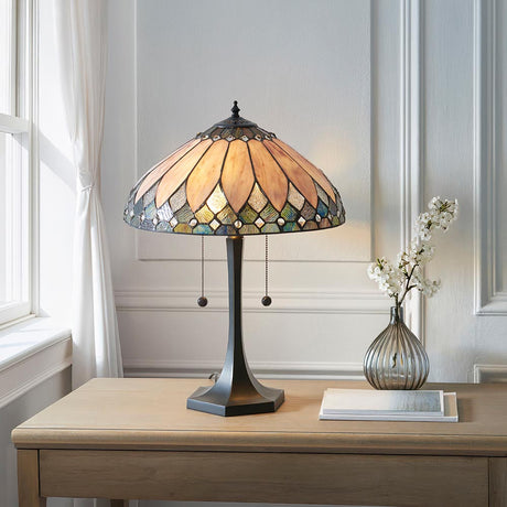 Marlgrove Medium Tiffany Table Lamp - Multicoloured