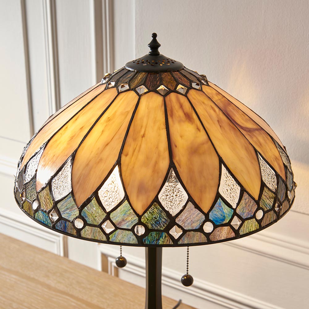 Marlgrove Medium Tiffany Table Lamp - Multicoloured
