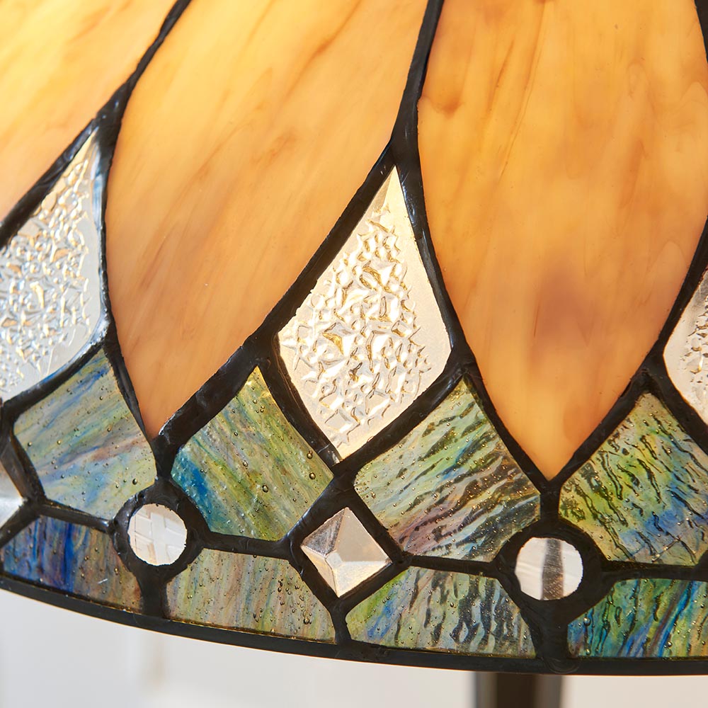 Marlgrove Medium Tiffany Table Lamp - Multicoloured