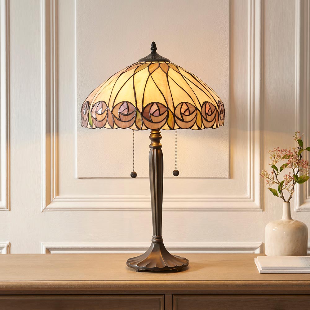Pentleigh Large Tiffany Table Lamp - Multicoloured