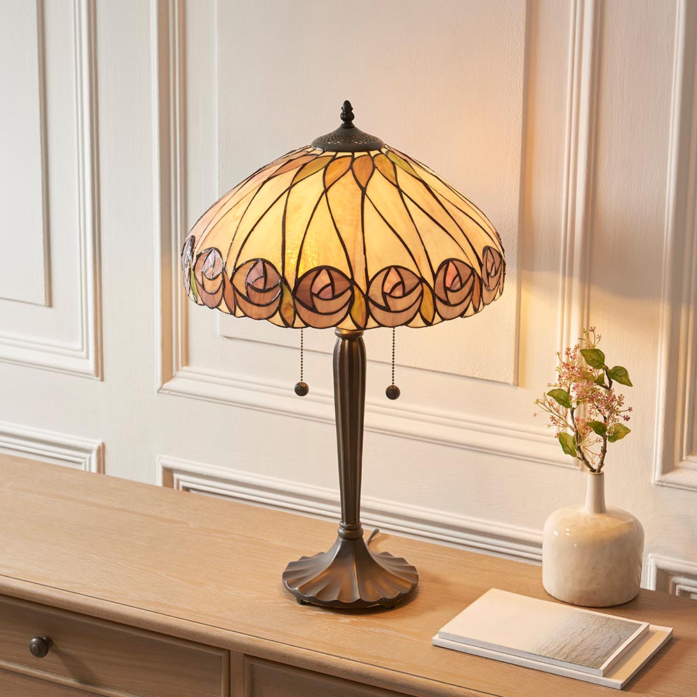 Pentleigh Large Tiffany Table Lamp - Multicoloured