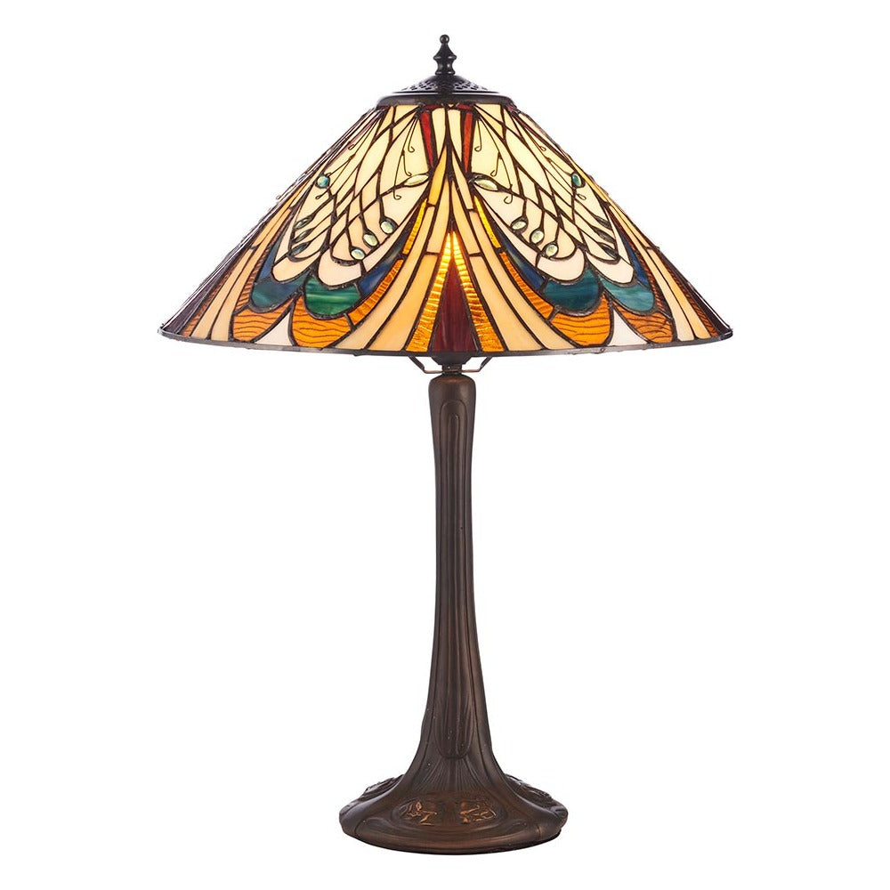 Elderford Tiffany Table Lamp - Multicoloured