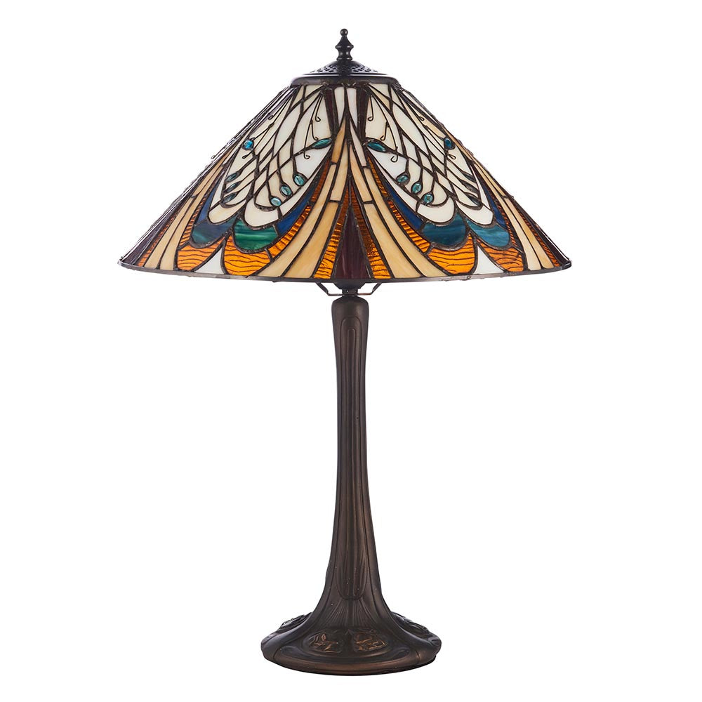 Elderford Tiffany Table Lamp - Multicoloured
