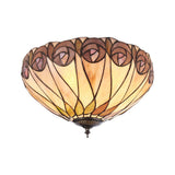 Pentleigh Medium 2 Light Tiffany Flush Ceiling Light - Multicoloured
