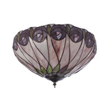 Pentleigh Medium 2 Light Tiffany Flush Ceiling Light - Multicoloured