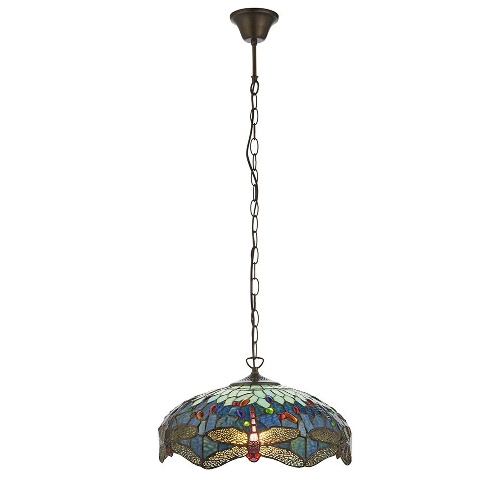 Alderworth Medium Tiffany Pendant - Blue
