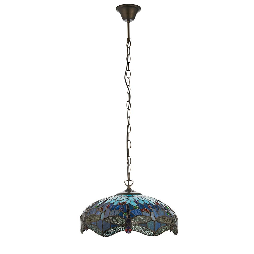 Alderworth Medium Tiffany Pendant - Blue