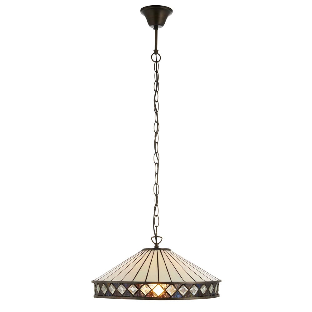 Brindleigh Medium Single Tiffany Pendant - Multicoloured