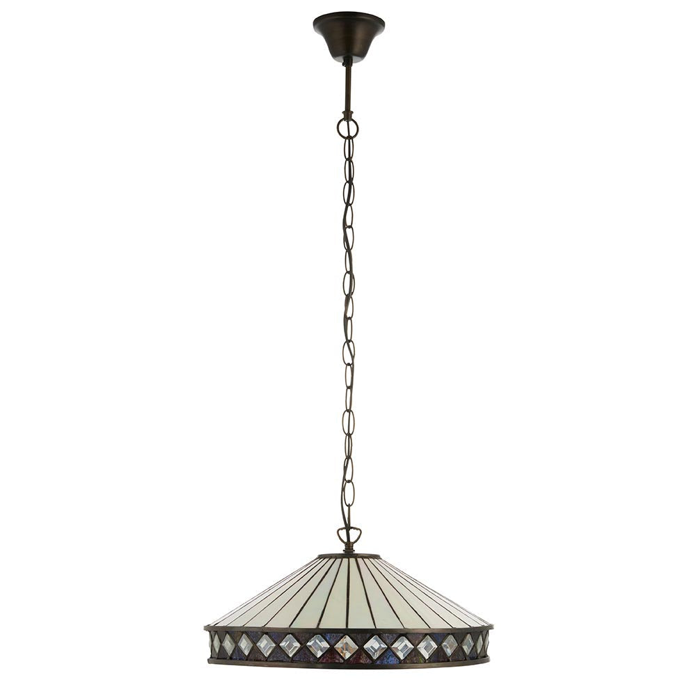 Brindleigh Medium Single Tiffany Pendant - Multicoloured