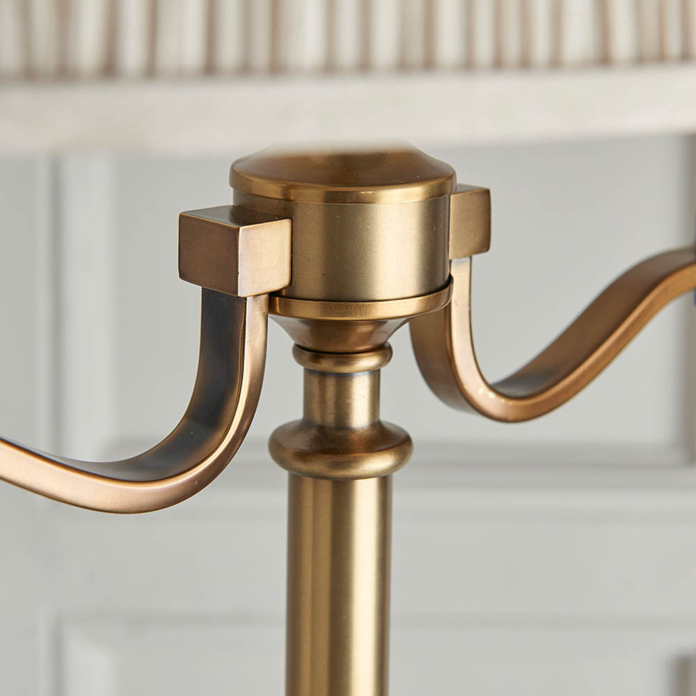Ambledale Floor Lamp - Antique Brass