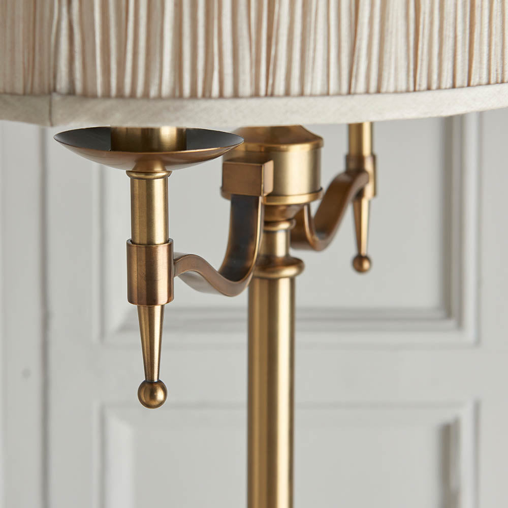 Ambledale Floor Lamp - Antique Brass