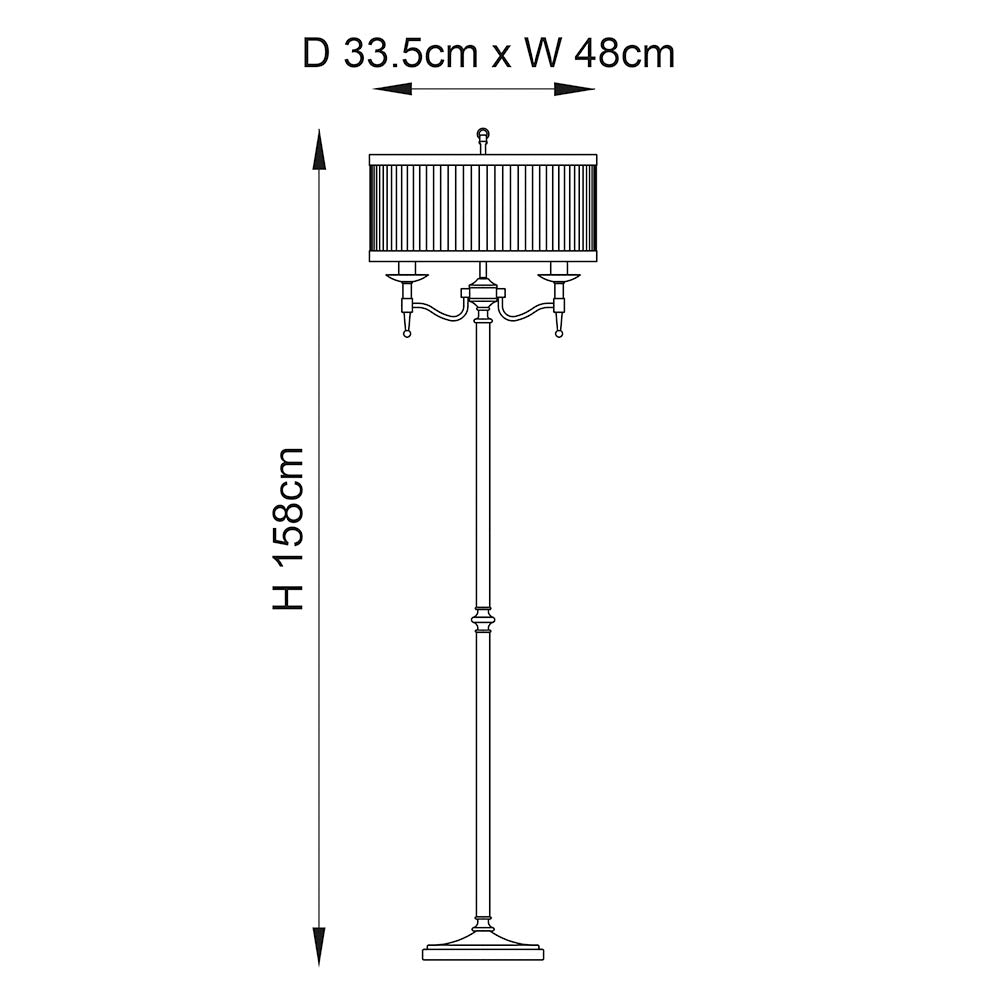 Ambledale Floor Lamp - Antique Brass