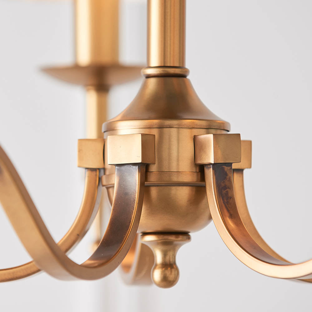Ambledale 5 Light Chandelier - Antique Brass
