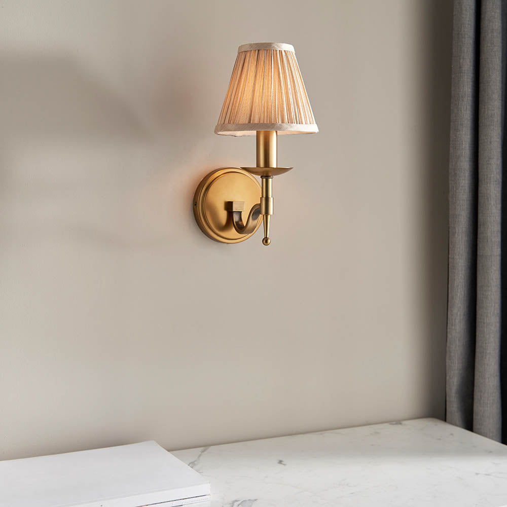 Ambledale Single Wall Light - Antique Brass