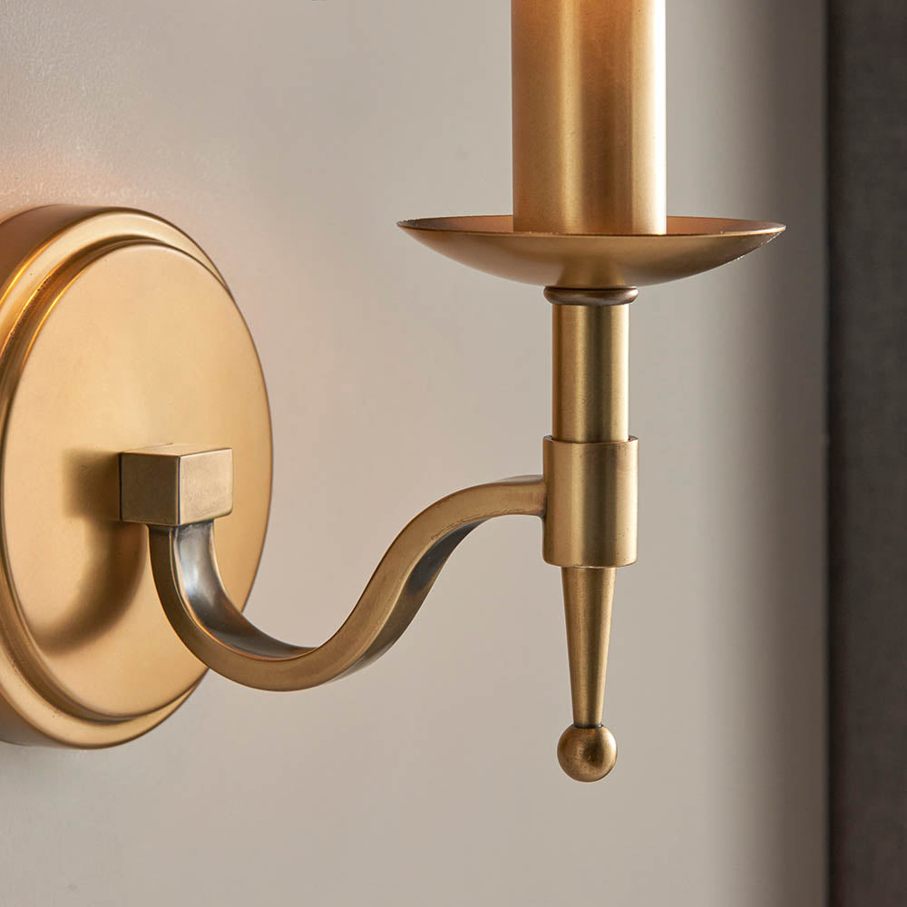 Ambledale Single Wall Light - Antique Brass