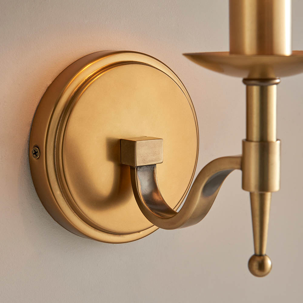 Ambledale Single Wall Light - Antique Brass