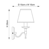Ambledale Single Wall Light - Antique Brass