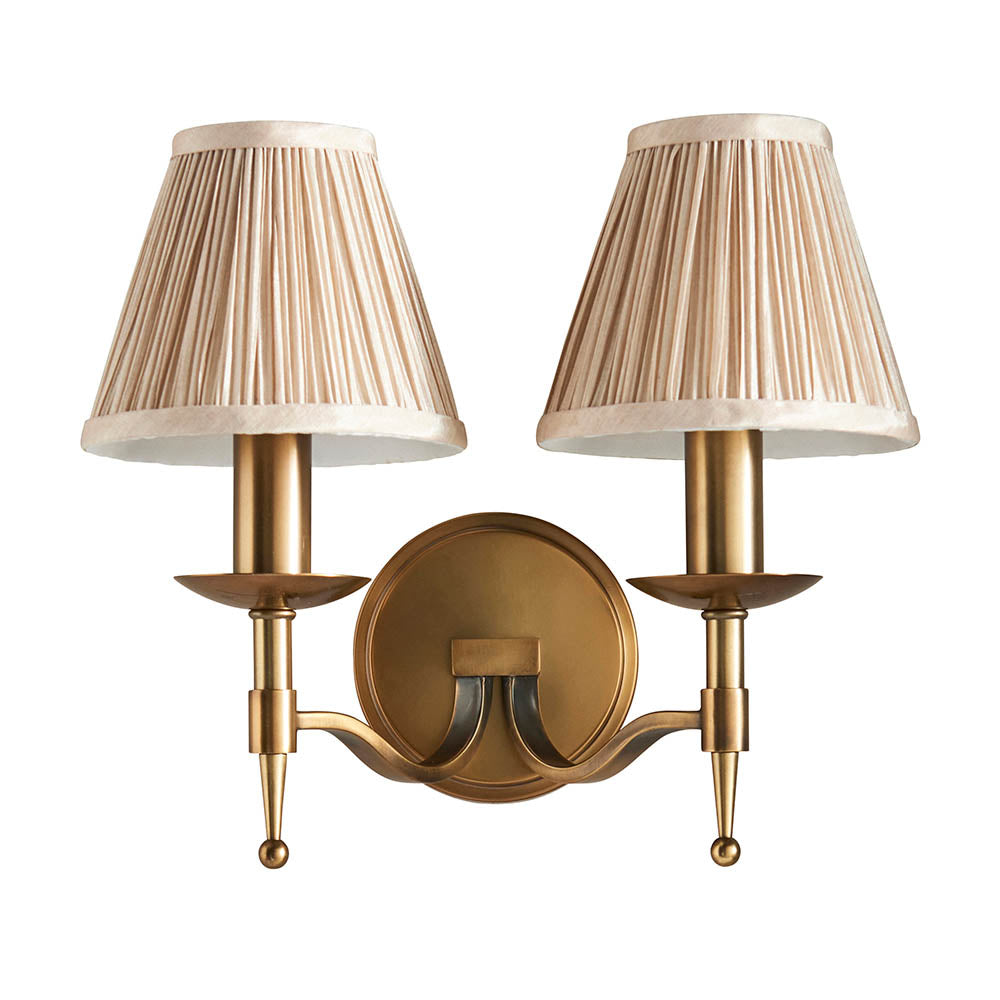 Ambledale Twin Wall Light - Antique Brass