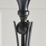 Larkbury Uplighter Tiffany Floor Lamp - Black