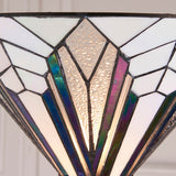 Larkbury Uplighter Tiffany Floor Lamp - Black