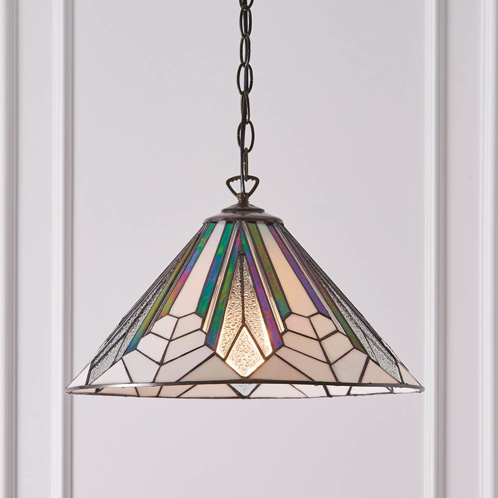 Larkbury Medium Tiffany Pendant - Black
