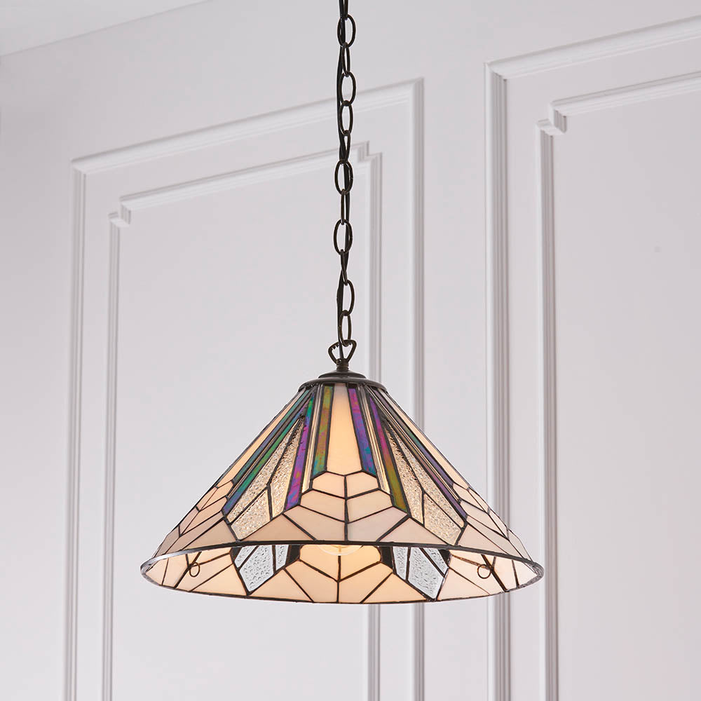 Larkbury Medium Tiffany Pendant - Black