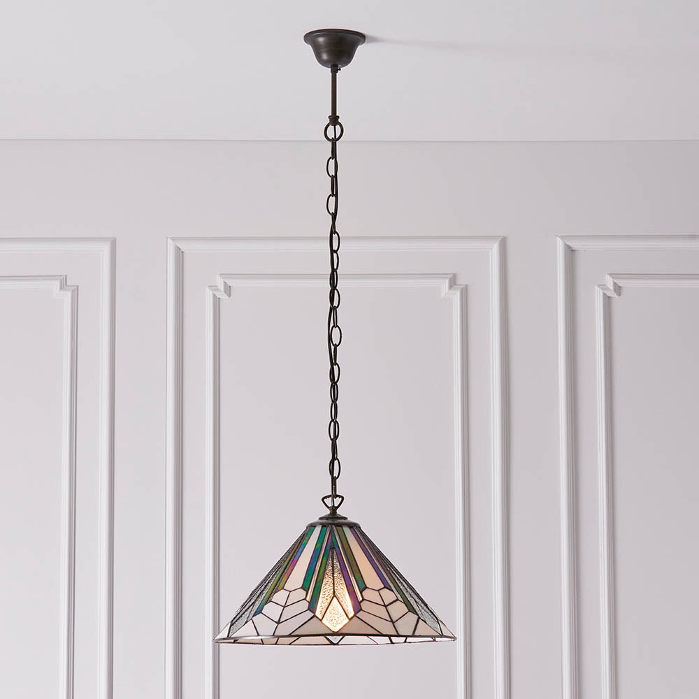Larkbury Medium Tiffany Pendant - Black