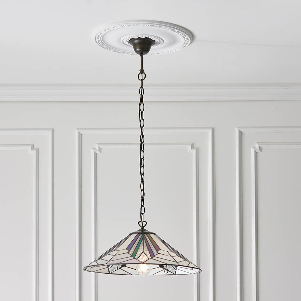 Larkbury Large Tiffany Pendant - Black