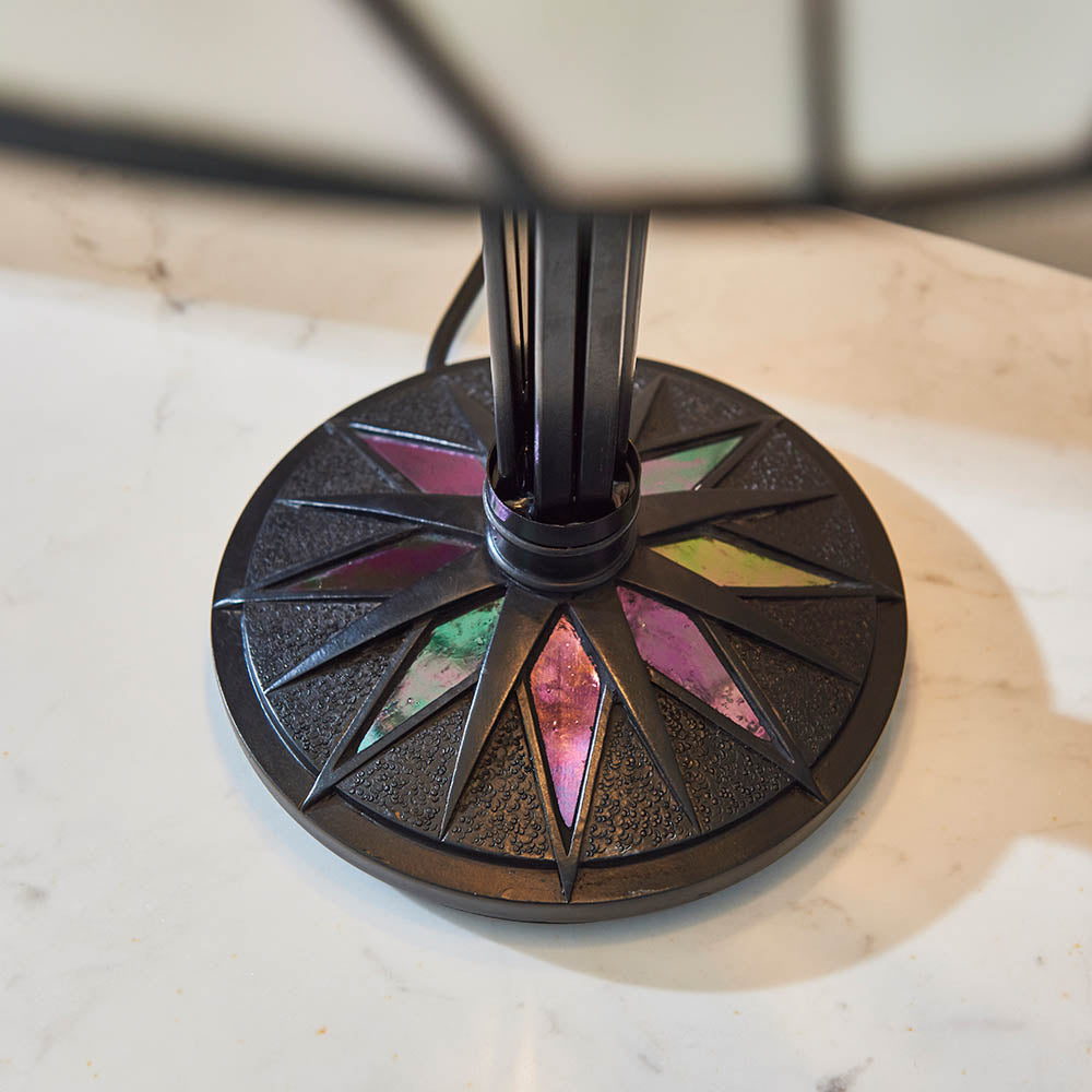 Larkbury Medium Tiffany Table Lamp - Black