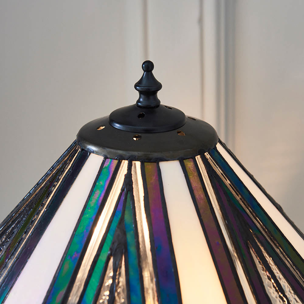 Larkbury Medium Tiffany Table Lamp - Black