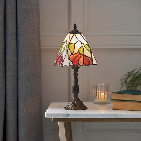 Amberhurst Mini Tiffany Table Lamp - Multicoloured