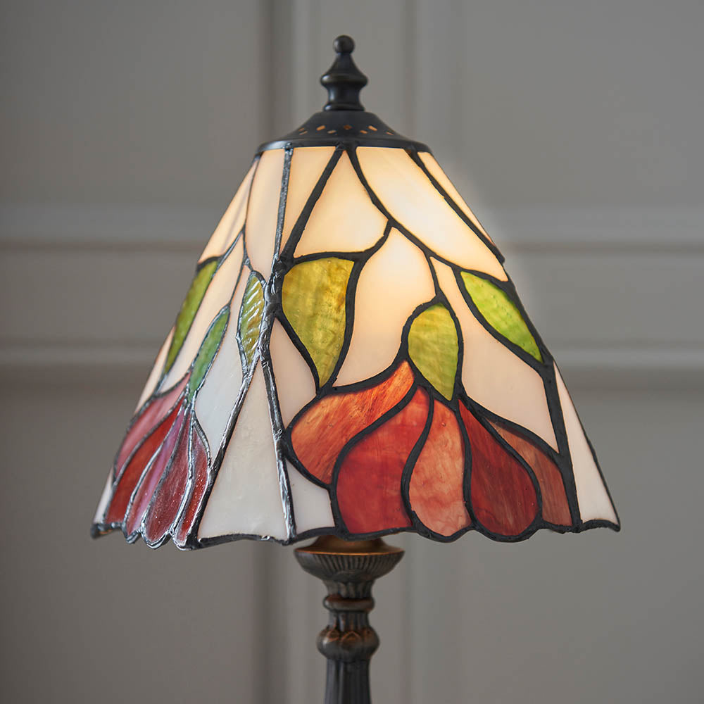 Amberhurst Mini Tiffany Table Lamp - Multicoloured