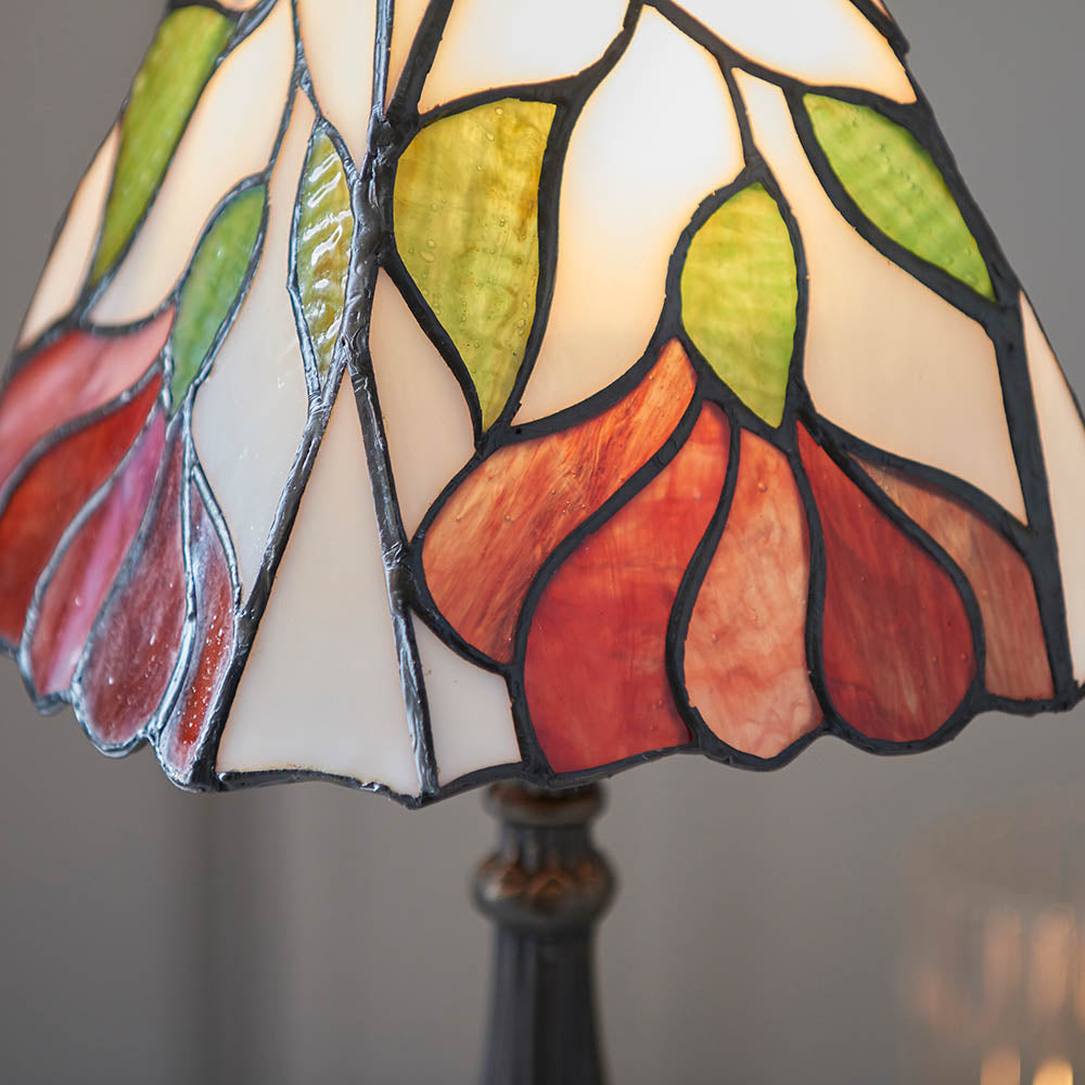 Amberhurst Mini Tiffany Table Lamp - Multicoloured