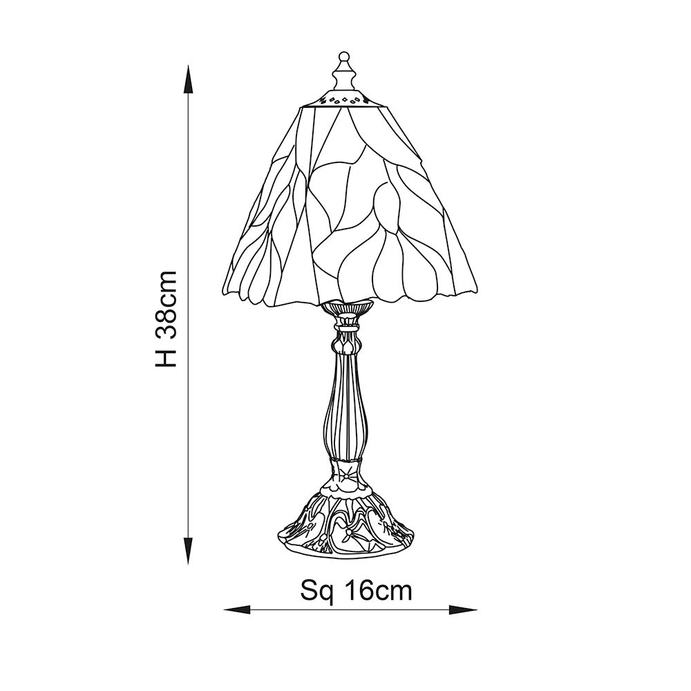 Amberhurst Mini Tiffany Table Lamp - Multicoloured