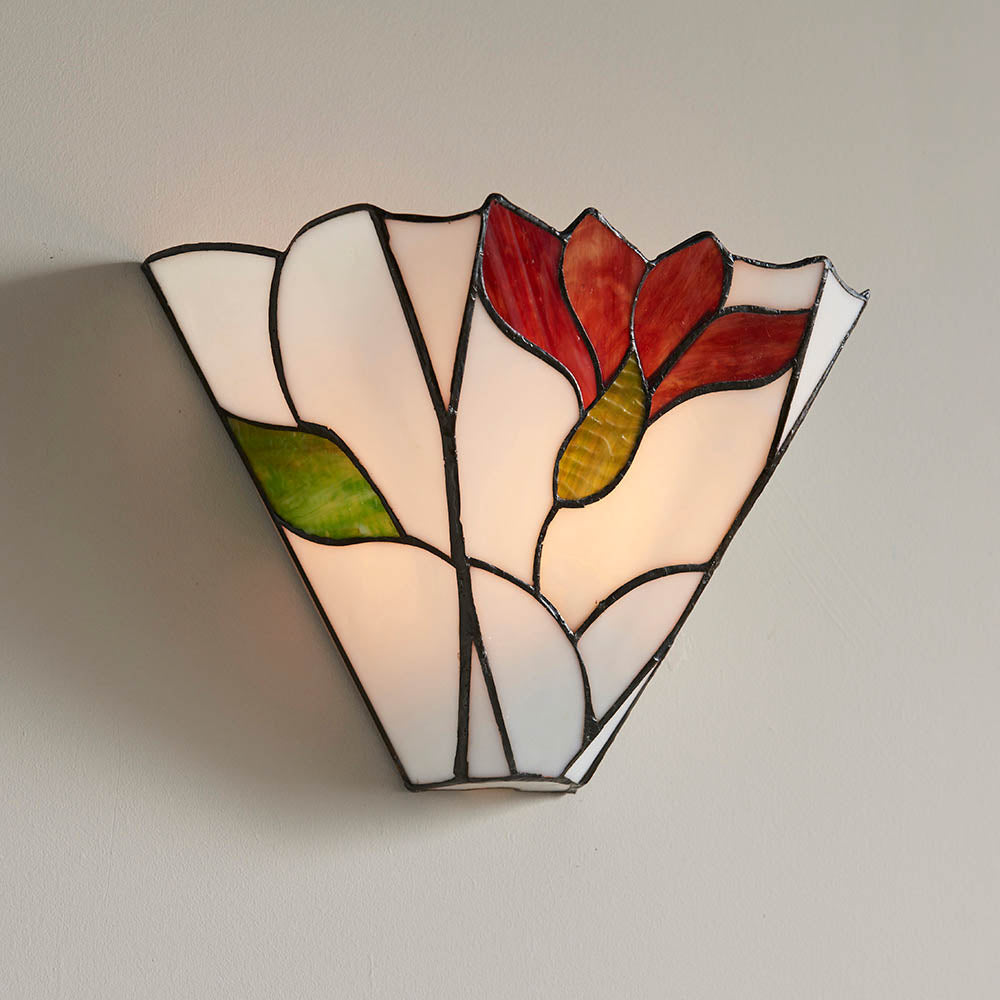 Amberhurst Tiffany Wall Light - Multicoloured