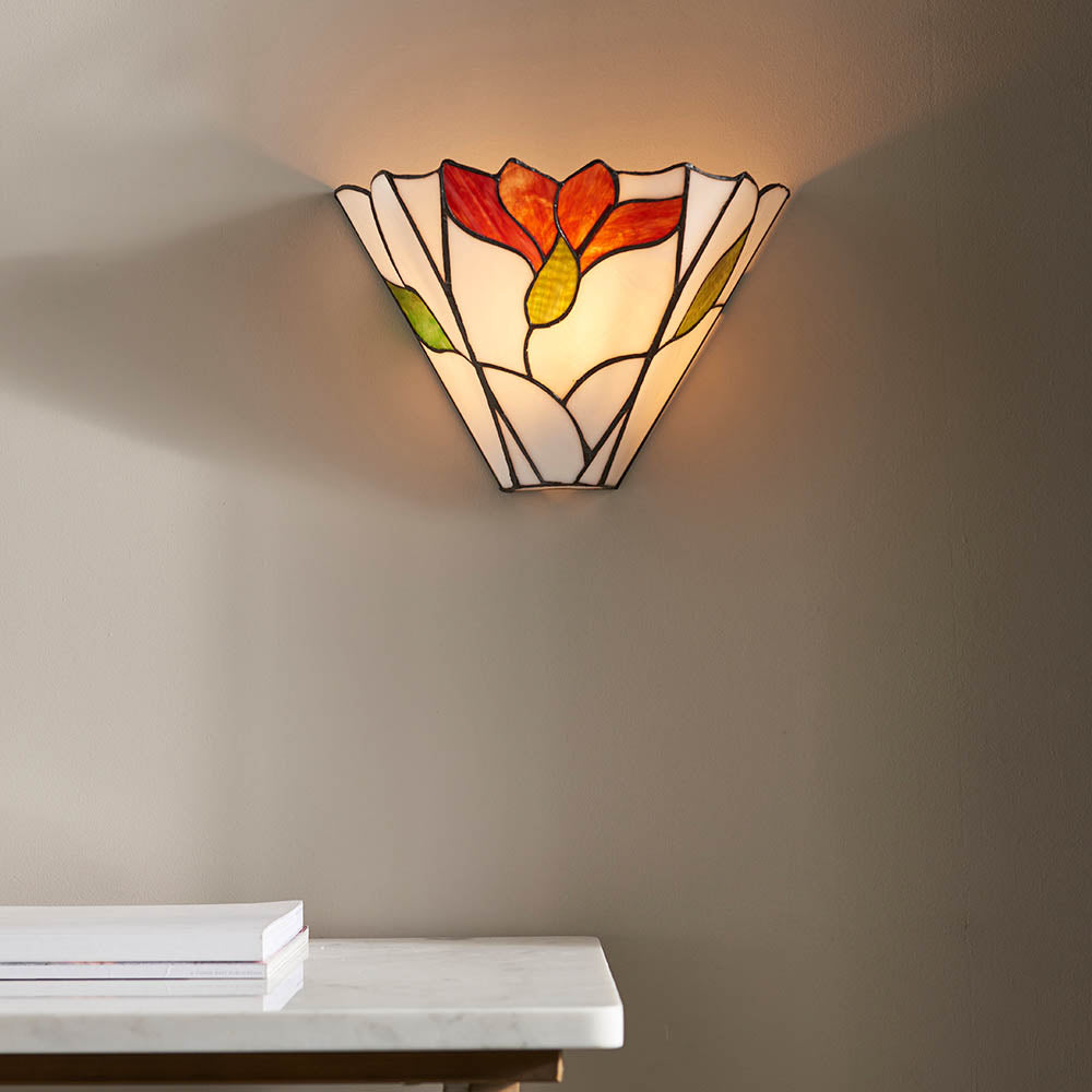 Amberhurst Tiffany Wall Light - Multicoloured