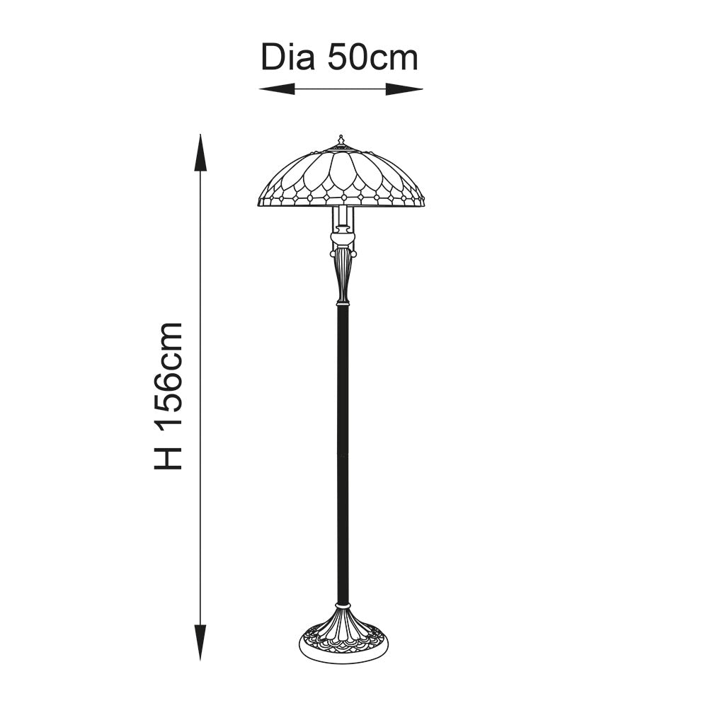 Marlgrove Tiffany Floor Lamp - Multicoloured