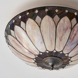 Marlgrove Large 2 Light Tiffany Flush Ceiling Light - Multicoloured