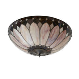 Marlgrove Large 2 Light Tiffany Flush Ceiling Light - Multicoloured