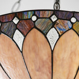 Marlgrove Large 3 Light Tiffany Inverted Pendant - Multicoloured