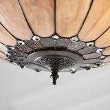 Marlgrove Large 3 Light Tiffany Inverted Pendant - Multicoloured