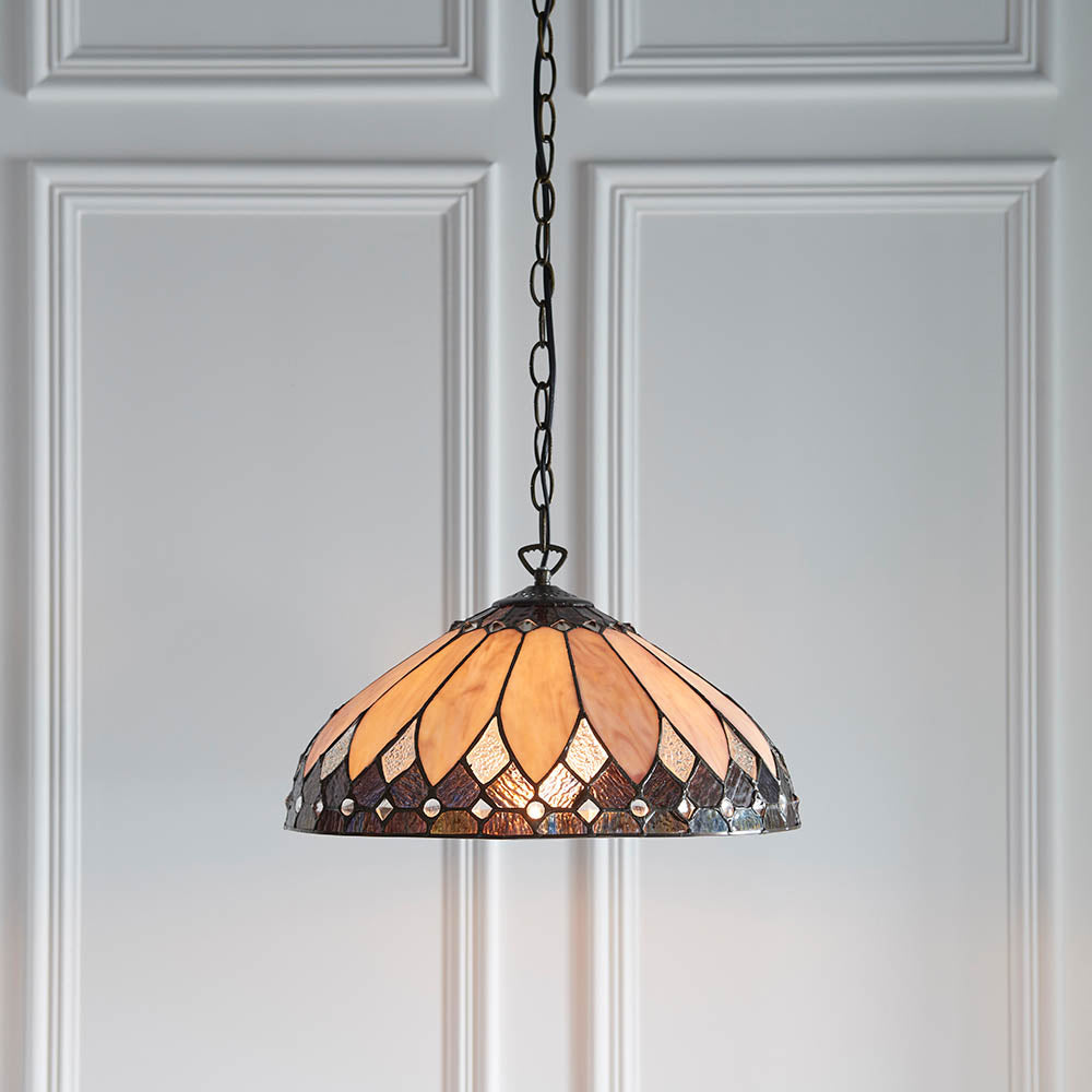 Marlgrove Medium Tiffany Pendant - Multicoloured