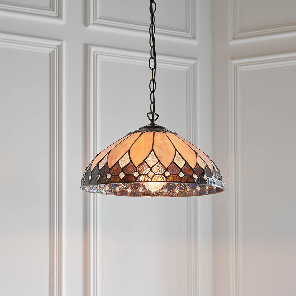 Marlgrove Medium Tiffany Pendant - Multicoloured