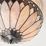 Marlgrove Medium 3 Light Tiffany Semi Flush - Multicoloured