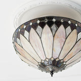 Marlgrove Medium 3 Light Tiffany Semi Flush - Multicoloured