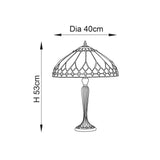 Marlgrove Medium Single Tiffany Table Lamp - Multicoloured