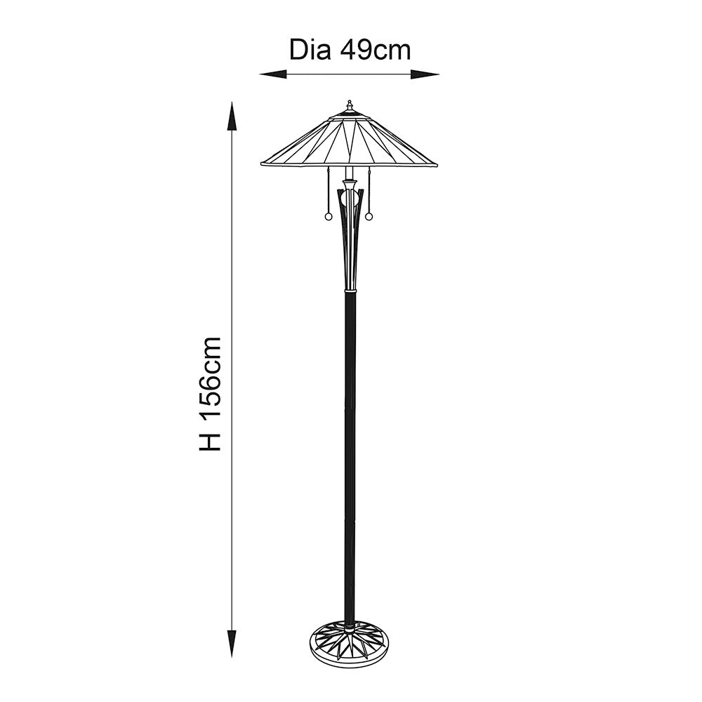 Wistcombe Tiffany Floor Lamp - Multicoloured