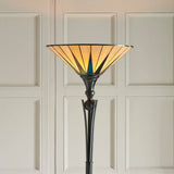 Wistcombe Uplighter Tiffany Floor Lamp - Multicoloured