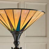 Wistcombe Uplighter Tiffany Floor Lamp - Multicoloured