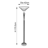 Wistcombe Uplighter Tiffany Floor Lamp - Multicoloured